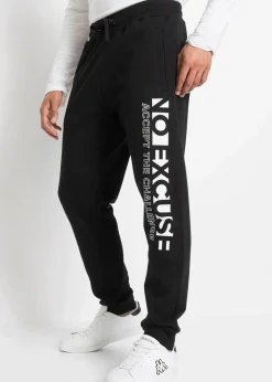 Discount Jogginghose mit sportivem Druck aus reiner Baumwolle Herren Große Größen|Sportbekleidung