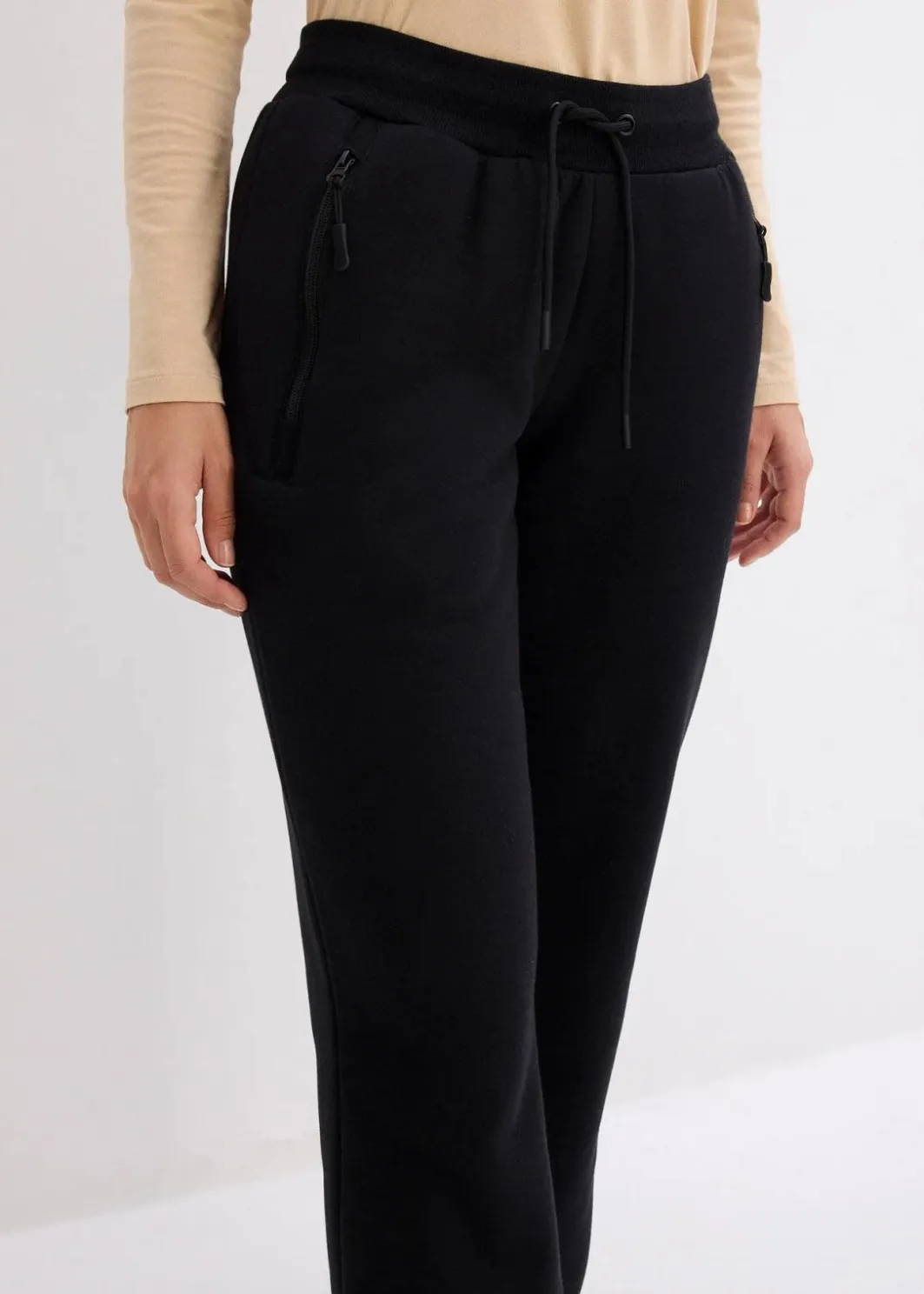 Damen bonprix Bekleidung·Blusen & Tuniken|Bekleidung·Kleider|Jogginghose mit Teddyfleece-Futter, weit geschnitten