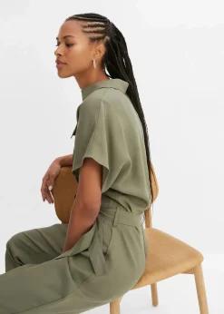 Outlet Jumpsuit aus fließendem Lyocell Damen Jumpsuits|Nachhaltigere Materialien