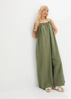 Damen bonprix Nachhaltigere Materialien|Jumpsuits|Jumpsuit aus leichtem Leinen-Viskose-Mix