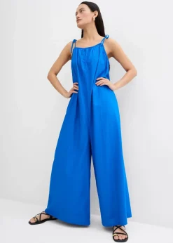 Damen bonprix Bekleidung·Homewear|Jumpsuits|Jumpsuit aus leichtem Leinen-Viskose-Mix