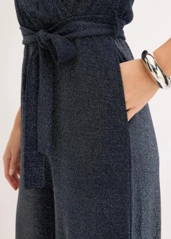 Damen bonprix Jumpsuits|Jumpsuit aus leichter Viskose mit Glitzer