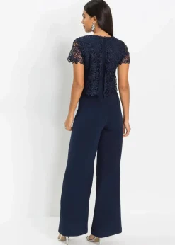 Clearance Jumpsuit aus softem Scuba mit Spitze Damen Festliche Mode|Jumpsuits