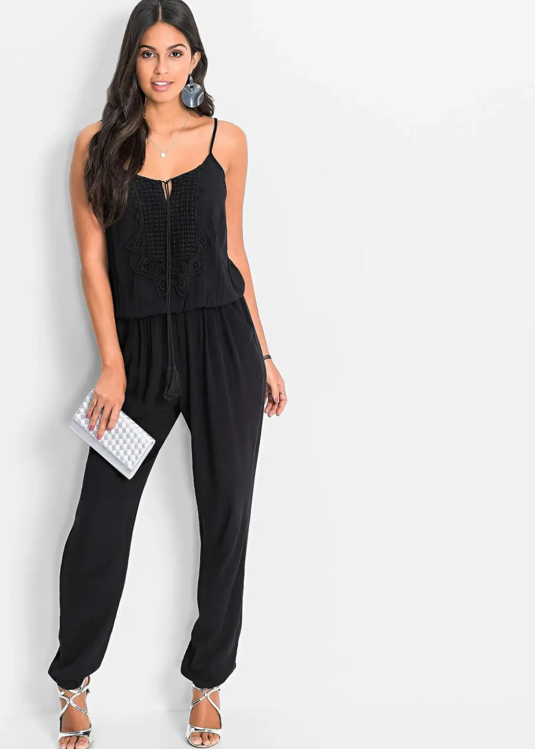 Damen bonprix Bekleidung·Homewear|Jumpsuits|Jumpsuit aus strukturierter Viskose
