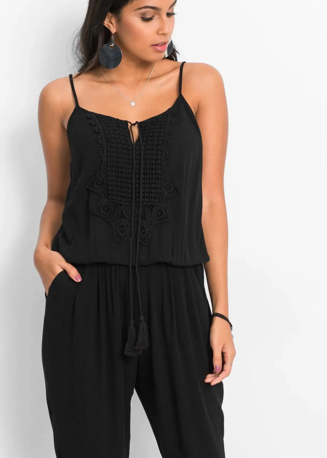 Damen bonprix Bekleidung·Homewear|Jumpsuits|Jumpsuit aus strukturierter Viskose