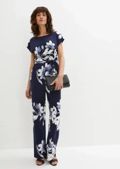 Hot Jumpsuit mit Bindeband Damen Kurzgrößen|Bekleidung·Homewear