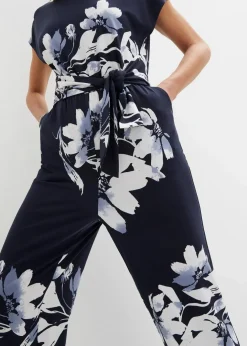 Hot Jumpsuit mit Bindeband Damen Kurzgrößen|Bekleidung·Homewear