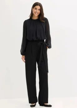 Damen bonprix Bekleidung·Homewear|Jumpsuits|Jumpsuit mit Chiffon und Glitzer
