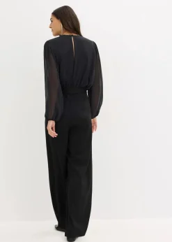 Damen bonprix Bekleidung·Homewear|Jumpsuits|Jumpsuit mit Chiffon und Glitzer