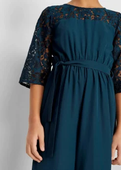 Kinder bonprix Mädchen 9-16 Jahre·Kleider & Jumpsuits|Jumpsuit mit Spitze