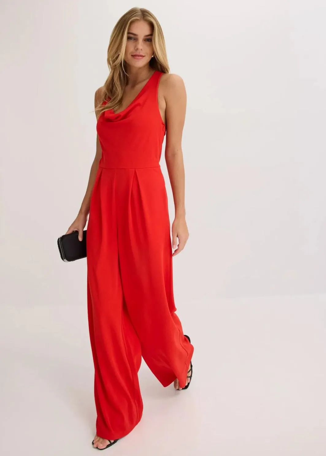 Discount Jumpsuit mit Wasserfallausschnitt Damen Jumpsuits