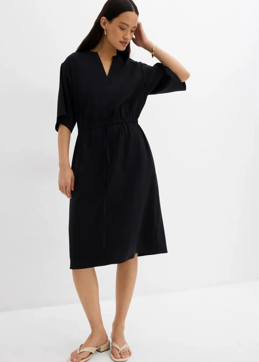 Damen bonprix Bekleidung·Pullover & Strickjacken|Kleider|Kaftan-Kleid aus feiner Viskose
