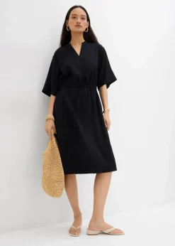 Damen bonprix Bekleidung·Pullover & Strickjacken|Kleider|Kaftan-Kleid aus feiner Viskose