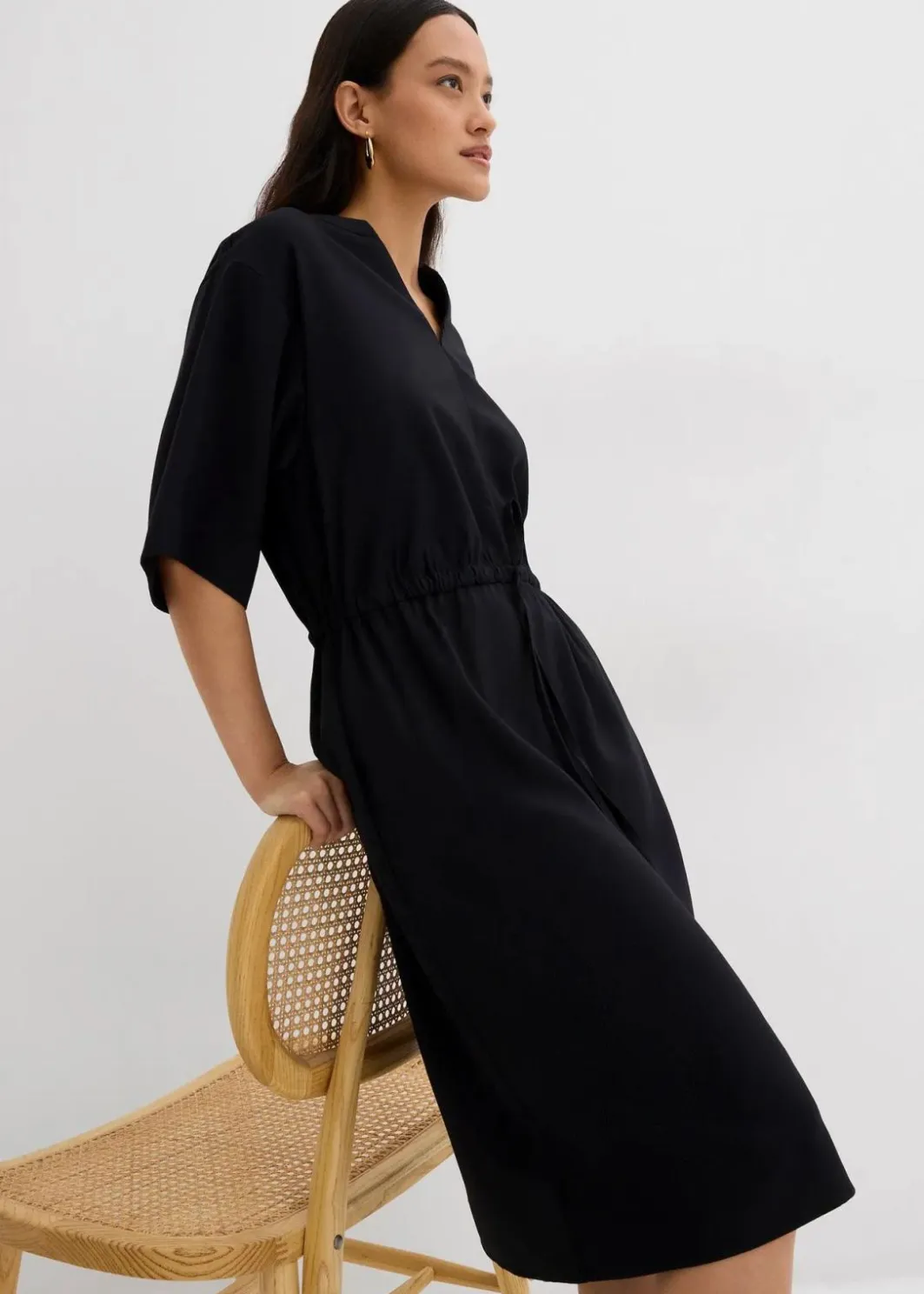Damen bonprix Bekleidung·Pullover & Strickjacken|Kleider|Kaftan-Kleid aus feiner Viskose