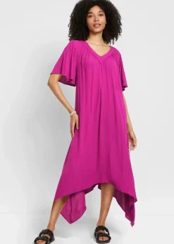 Damen bonprix Kleider|Bekleidung·Pullover & Strickjacken|Kaftan-Kleid aus Kreppware