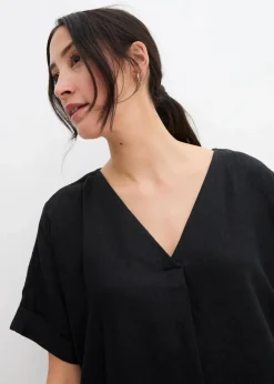 Damen bonprix Bekleidung·Pullover & Strickjacken|Kleider|Kaftan-Kleid aus reinem Leinen