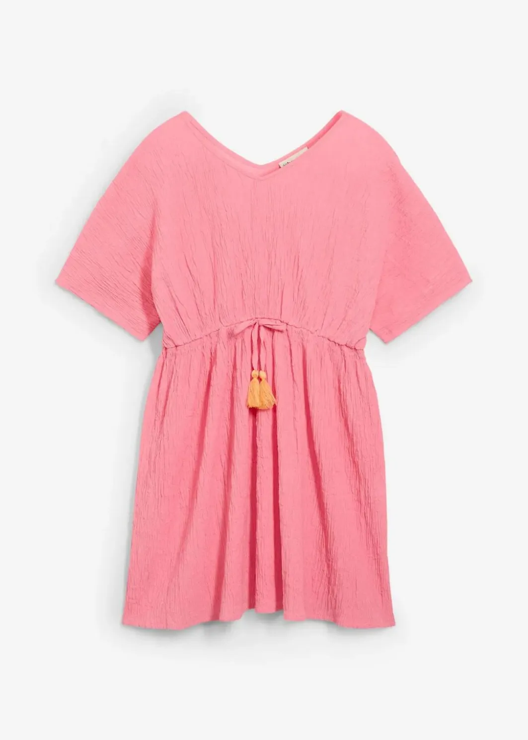 Kinder bonprix Mädchen 9-16 Jahre·Kleider & Jumpsuits|Kaftan-Kleid aus strukturiertem Crinkle