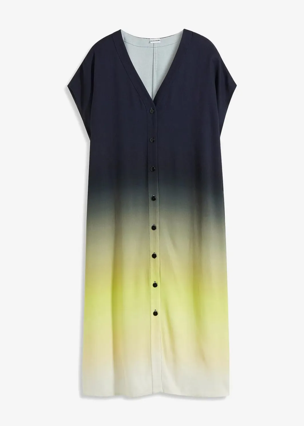 Kaftan-Kleid aus Viskose Damen Bekleidung·Pullover & Strickjacken|Kleider