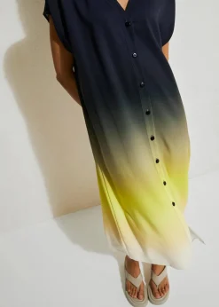Kaftan-Kleid aus Viskose Damen Bekleidung·Pullover & Strickjacken|Kleider