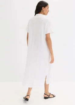 Damen bonprix Kleider|Bekleidung·Pullover & Strickjacken|Kaftan-Kleid aus weichem Musselin