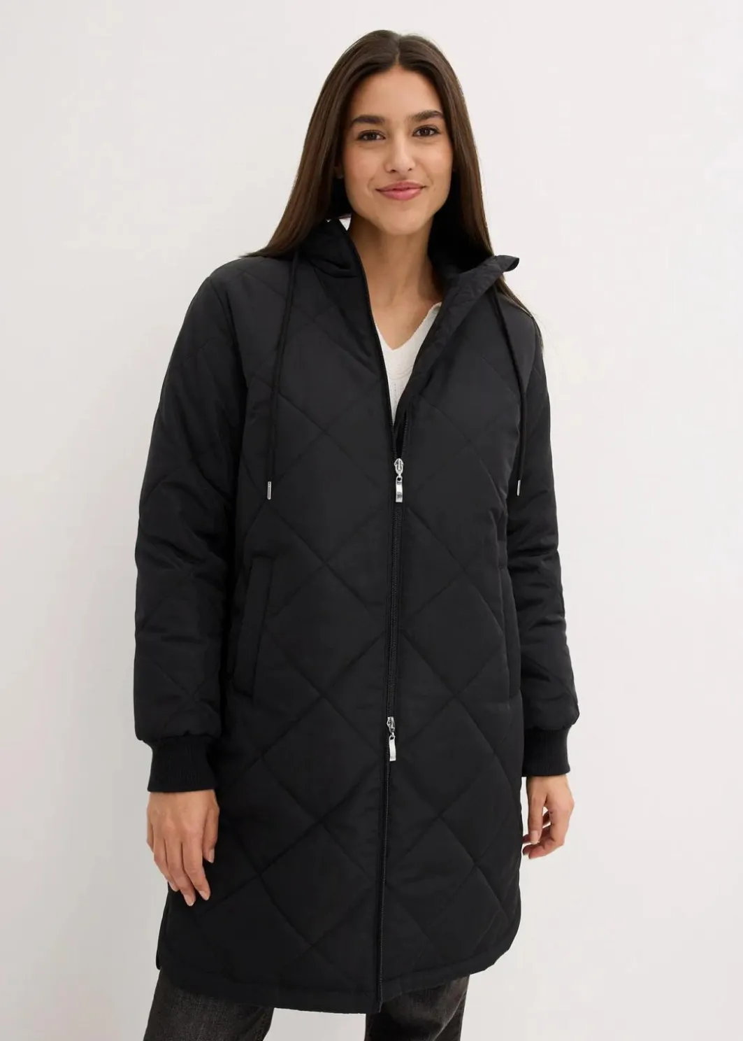 New Kapuzen-Kurzmantel mit Steppung Damen Jacken & Mäntel|Bekleidung·Hosen