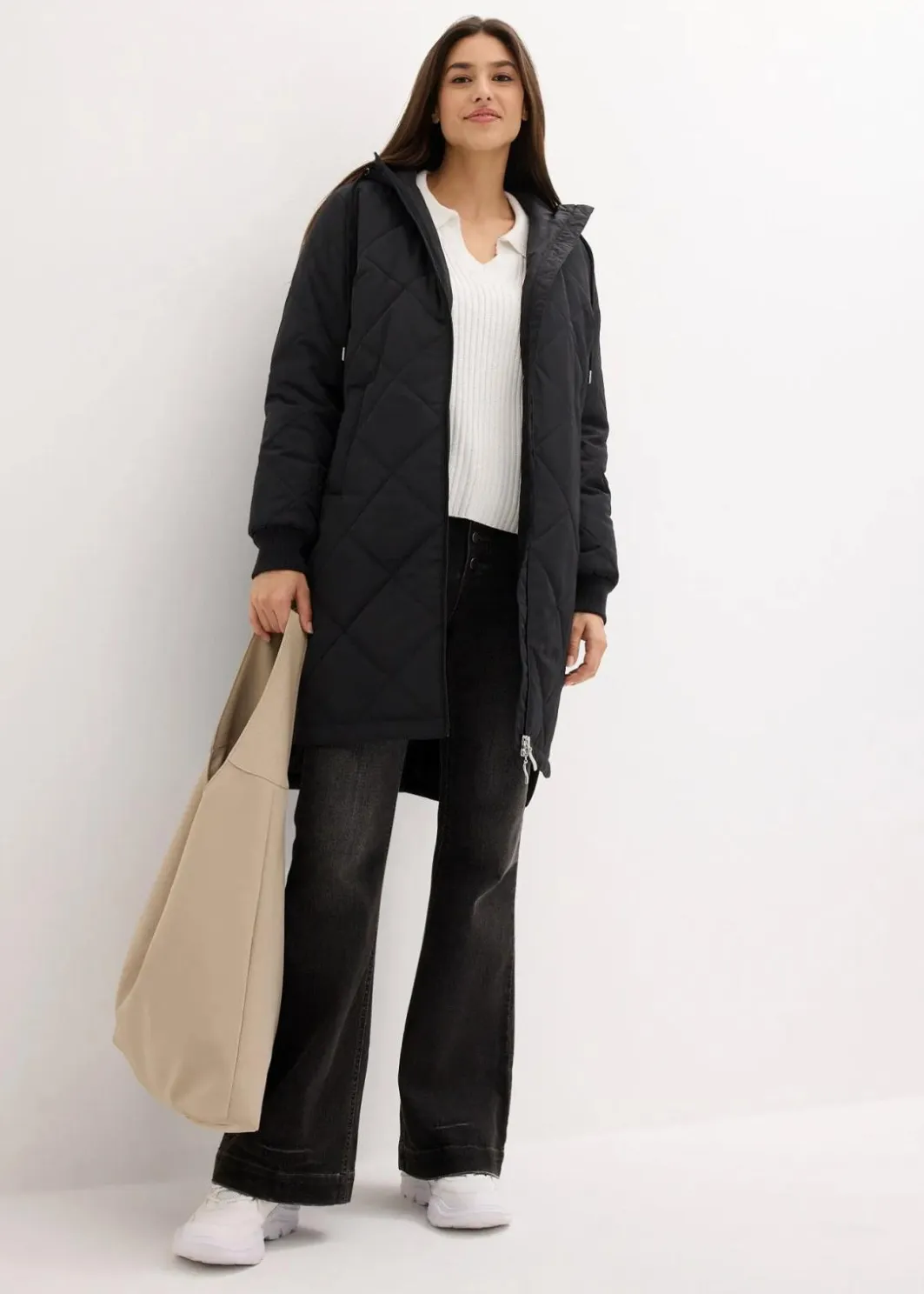 New Kapuzen-Kurzmantel mit Steppung Damen Jacken & Mäntel|Bekleidung·Hosen