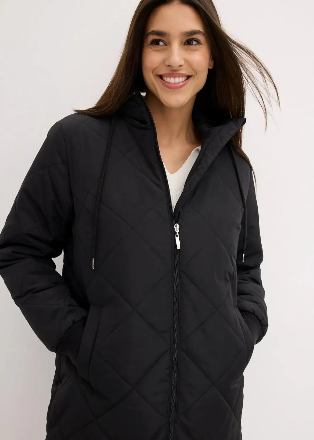 New Kapuzen-Kurzmantel mit Steppung Damen Jacken & Mäntel|Bekleidung·Hosen