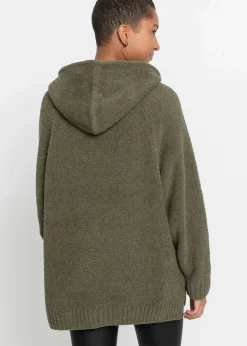 Kapuzenpullover in Teddy-Fleece Damen Bekleidung·Umstandsmode|Bekleidung·Jeans