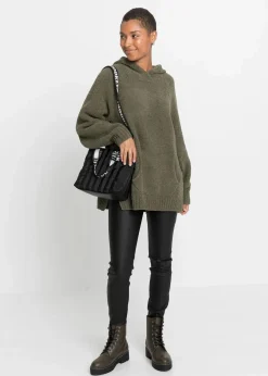 Kapuzenpullover in Teddy-Fleece Damen Bekleidung·Umstandsmode|Bekleidung·Jeans