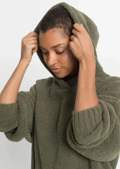 Kapuzenpullover in Teddy-Fleece Damen Bekleidung·Umstandsmode|Bekleidung·Jeans