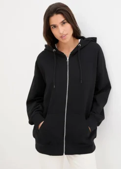 Damen bonprix Sweat|Nachhaltigere Materialien|Kapuzen-Sweatjacke