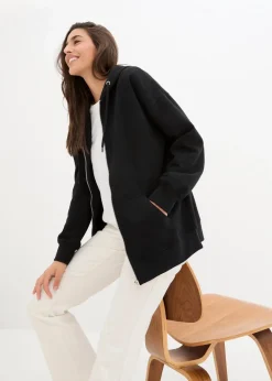 Damen bonprix Sweat|Nachhaltigere Materialien|Kapuzen-Sweatjacke