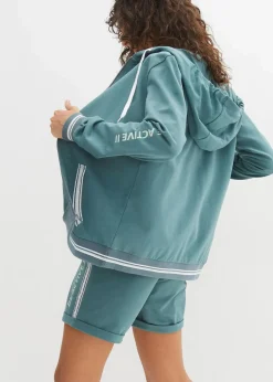 Damen bonprix Bekleidung·Blusen & Tuniken|Nachhaltigere Materialien|Kapuzen-Sweatjacke aus reiner Bio-Baumwolle