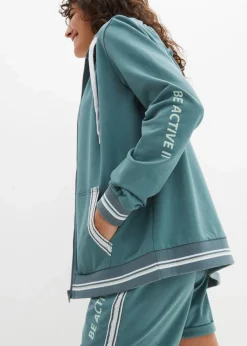 Damen bonprix Bekleidung·Blusen & Tuniken|Nachhaltigere Materialien|Kapuzen-Sweatjacke aus reiner Bio-Baumwolle