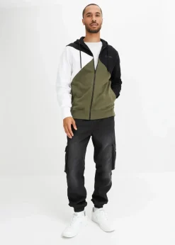 Kapuzen-Sweatjacke aus reiner Bio-Baumwolle Herren Große Größen|Sweat