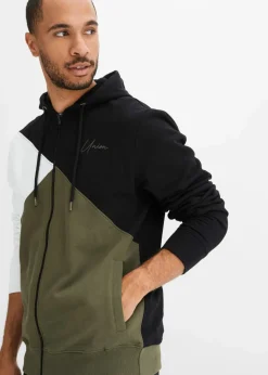 Kapuzen-Sweatjacke aus reiner Bio-Baumwolle Herren Große Größen|Sweat