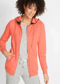 Damen bonprix Sweat|Bekleidung·Blusen & Tuniken|Kapuzen-Sweatjacke aus reiner Baumwolle