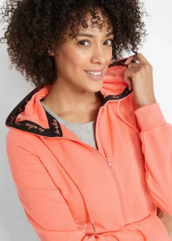 Damen bonprix Sweat|Bekleidung·Blusen & Tuniken|Kapuzen-Sweatjacke aus reiner Baumwolle