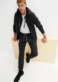 Herren bonprix Große Größen|Sportbekleidung|Kapuzen-Sweatjacke aus reiner Bio-Baumwolle