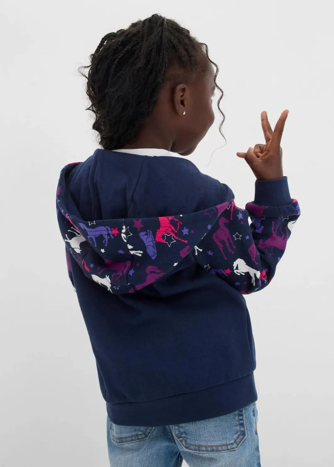 Kinder bonprix Mädchen 2-8 Jahre·Sweat & Strick|Kapuzen-Sweatjacke aus reiner Baumwolle