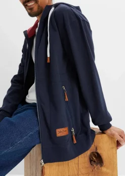 Sale Kapuzen-Sweatjacke aus weichem Baumwoll-Mix, Loose Fit Herren Große Größen|Sweat