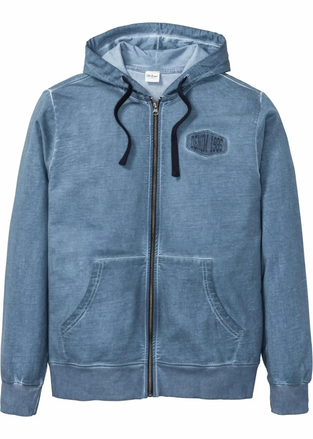 Best Kapuzen-Sweatjacke in ausgewaschener Optik Herren Große Größen|Sweat