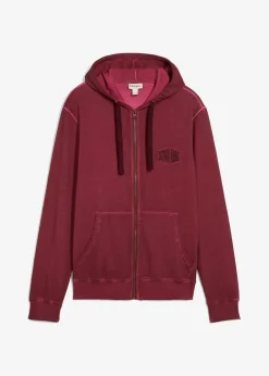 Hot Kapuzen-Sweatjacke in ausgewaschener Optik Herren Sweat|Große Größen