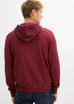 Hot Kapuzen-Sweatjacke in ausgewaschener Optik Herren Sweat|Große Größen
