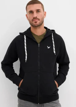 Herren bonprix Sweat|Basics|Kapuzen-Sweatjacke mit Kontrastdetails