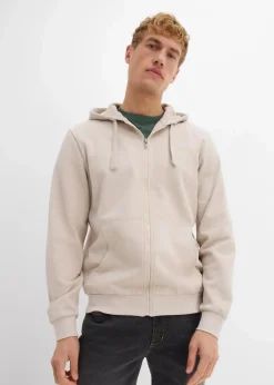 Herren bonprix Sweat|Sportbekleidung|Kapuzen-Sweatjacke mit Reißverschluss