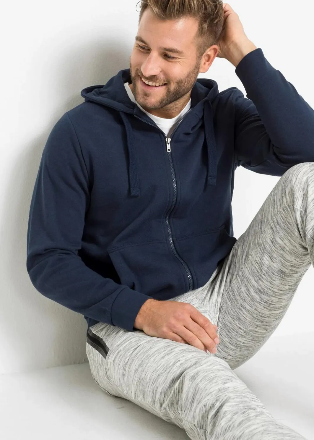 Discount Kapuzen-Sweatjacke mit Reißverschluss Herren Sweat|Sportbekleidung