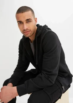Herren bonprix Große Größen|Basics|Kapuzen-Sweatjacke mit Reißverschluss
