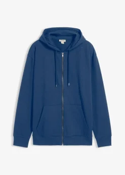 Herren bonprix Sweat|Sportbekleidung|Kapuzen-Sweatjacke mit reiner Baumwolle, Loose Fit