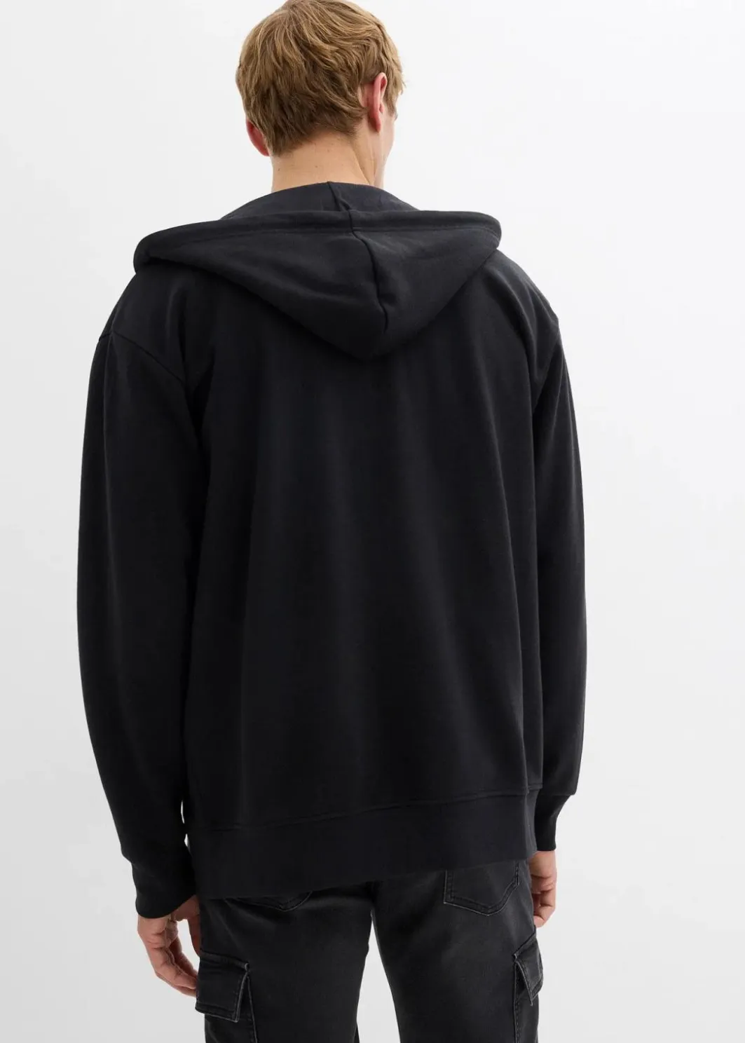 Herren bonprix Große Größen|Basics|Kapuzen-Sweatjacke mit reiner Baumwolle, Loose Fit